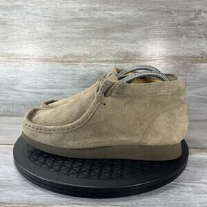 Clarks Kids Stinson Tan Suede Leather Lace Up Chukka Boots Size 6 Wide